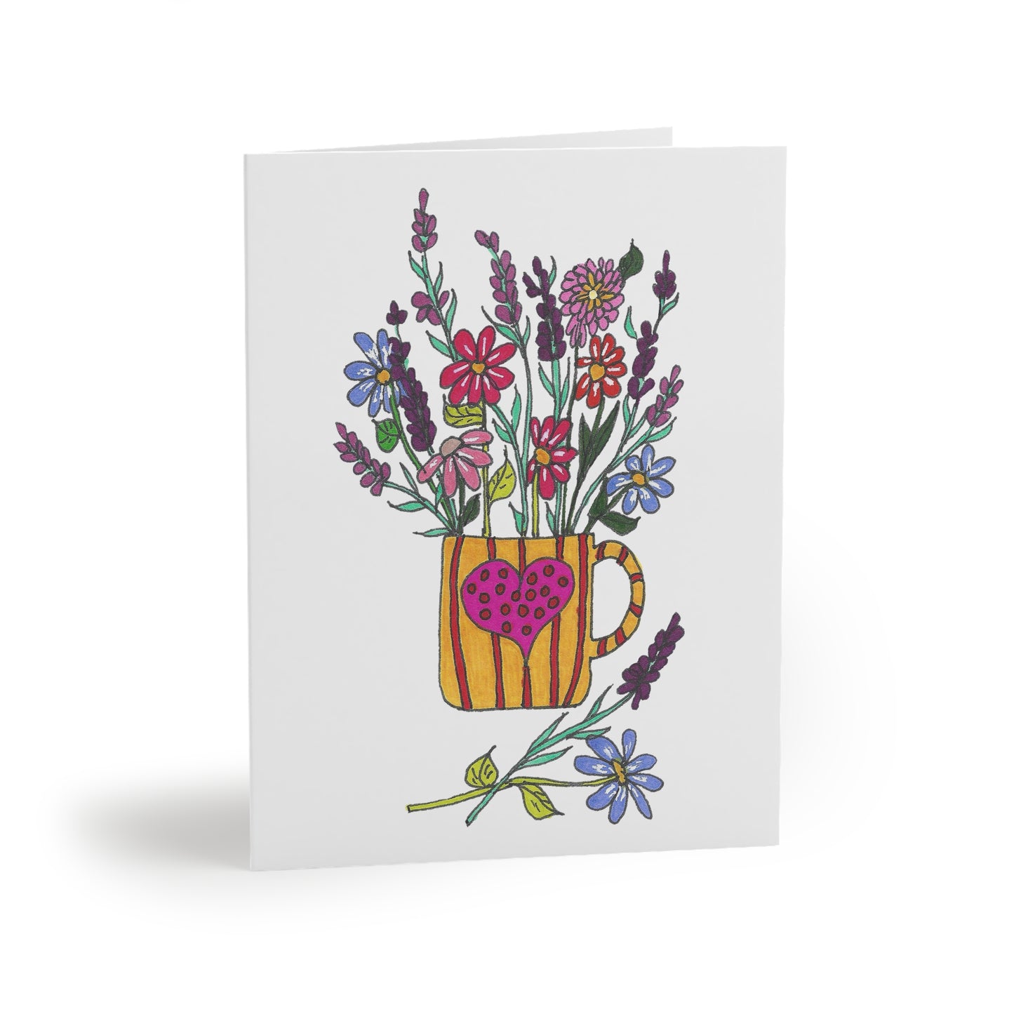 Mug of Flowers Greeting cards (8, 16, or 24 pcs)