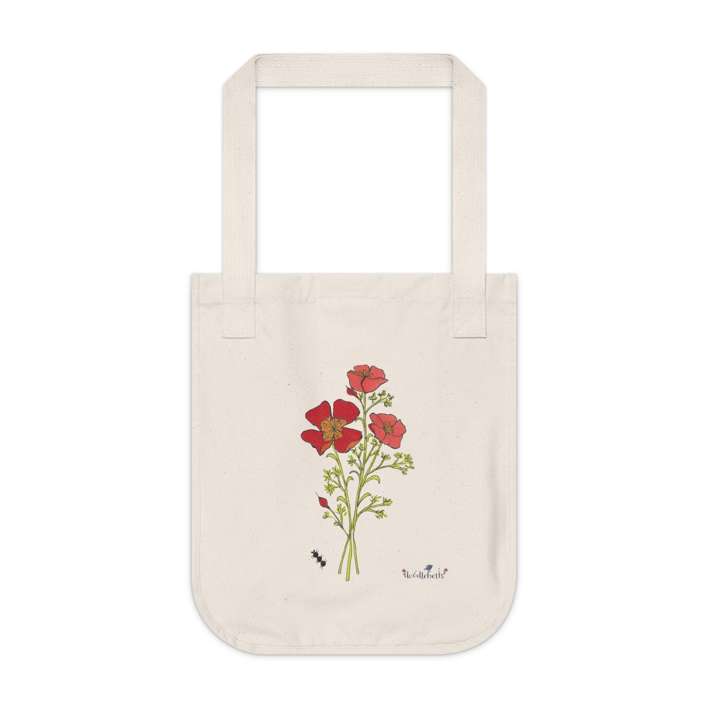 California Poppies Tote Bag – Eco-Friendly Organic Cotton