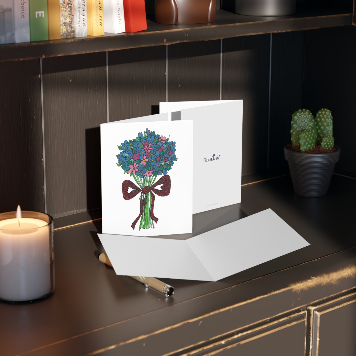 Blue Bunch Hand-tie Greeting cards (8, 16, or 24 pcs)