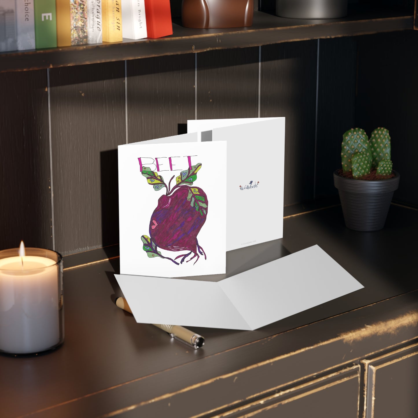 Beet Greeting Cards – Illustrated Beetroot Note Cards (Sets of 8/16/24)