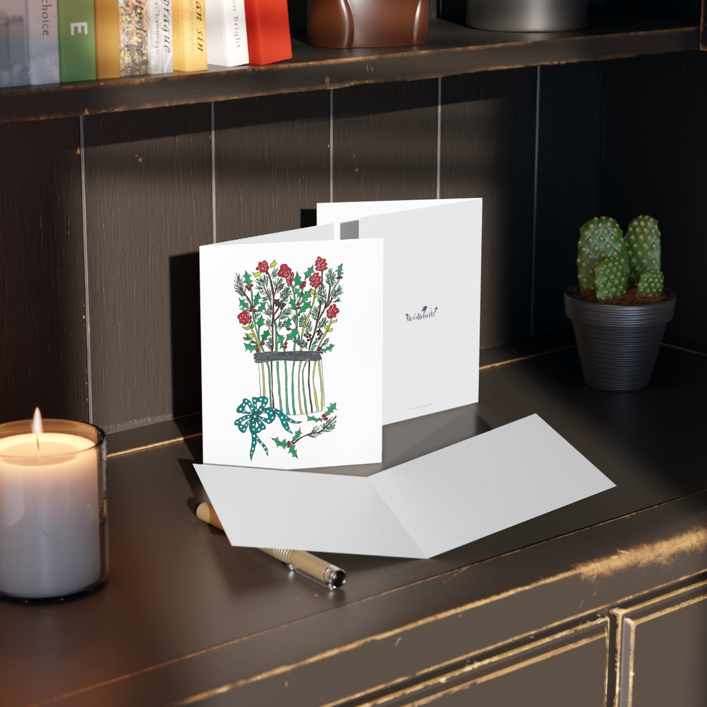 Jar of Holly & Pine Greeting cards (8, 16, or 24 pcs)