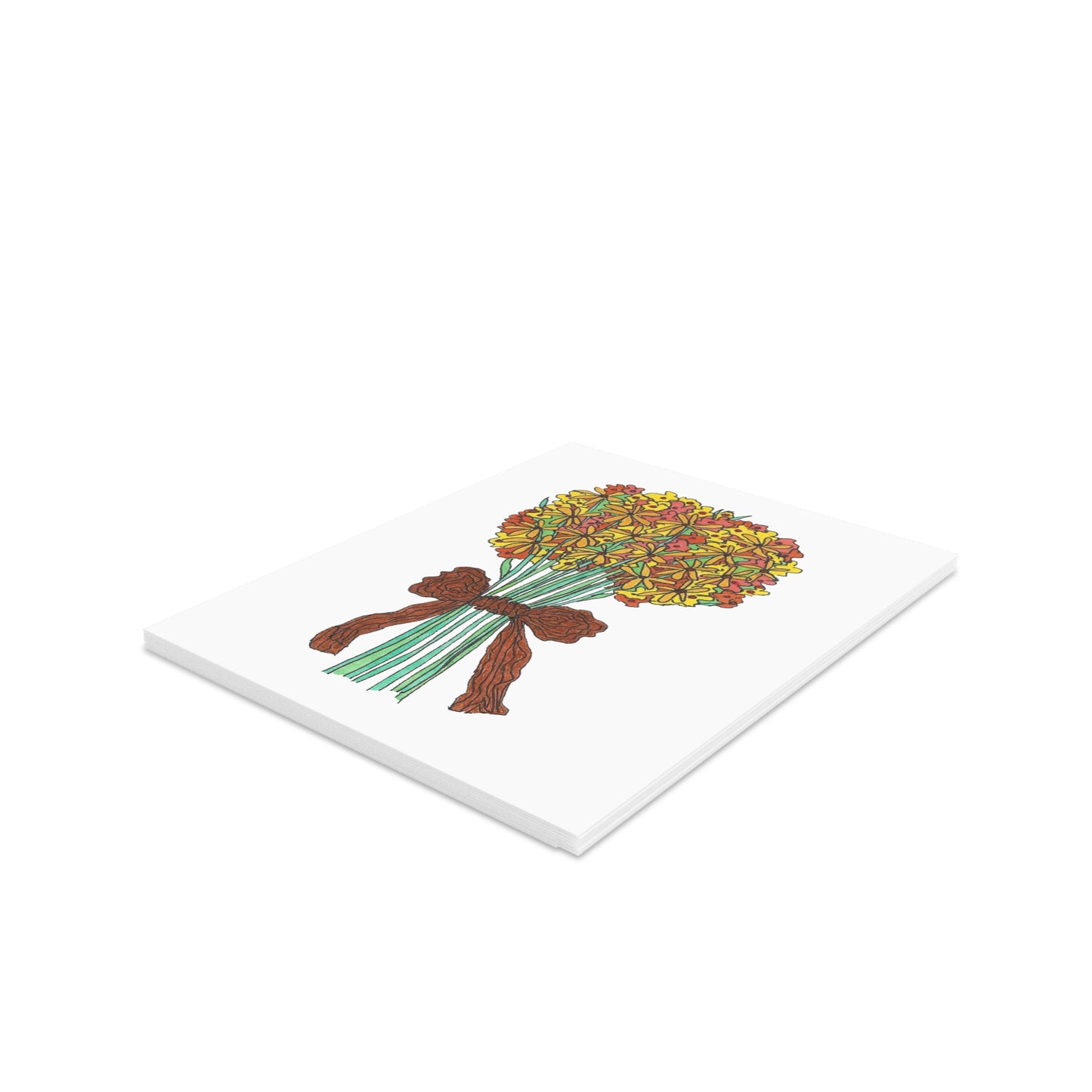 Yellow Bunch Hand-tie Greeting cards (8, 16, or 24 pcs)