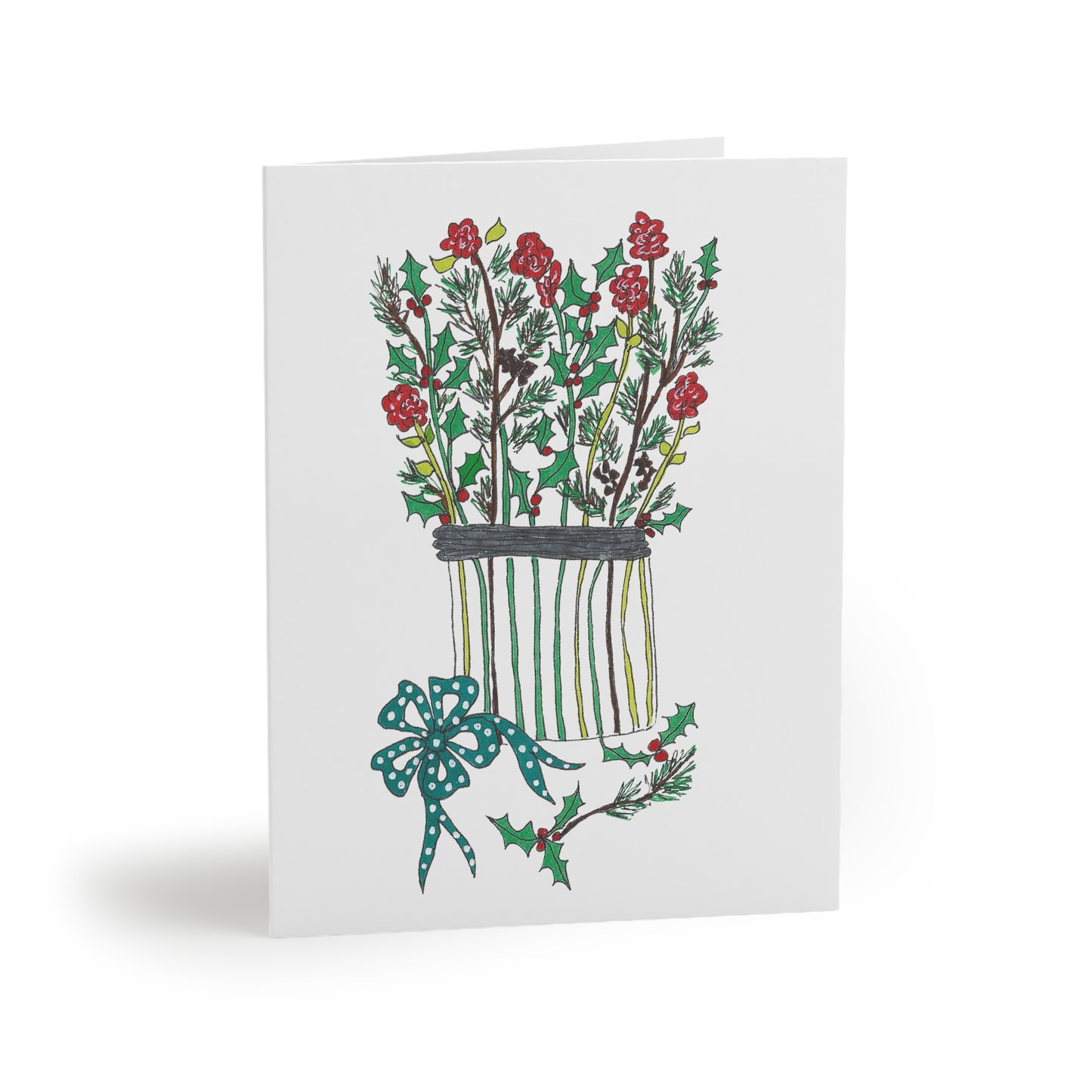 Jar of Holly & Pine Greeting cards (8, 16, or 24 pcs)