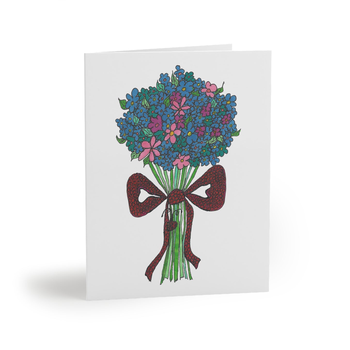Blue Bunch Hand-tie Greeting cards (8, 16, or 24 pcs)