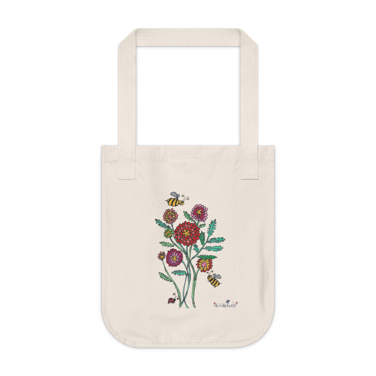 Bees & Dahlias Tote Bag