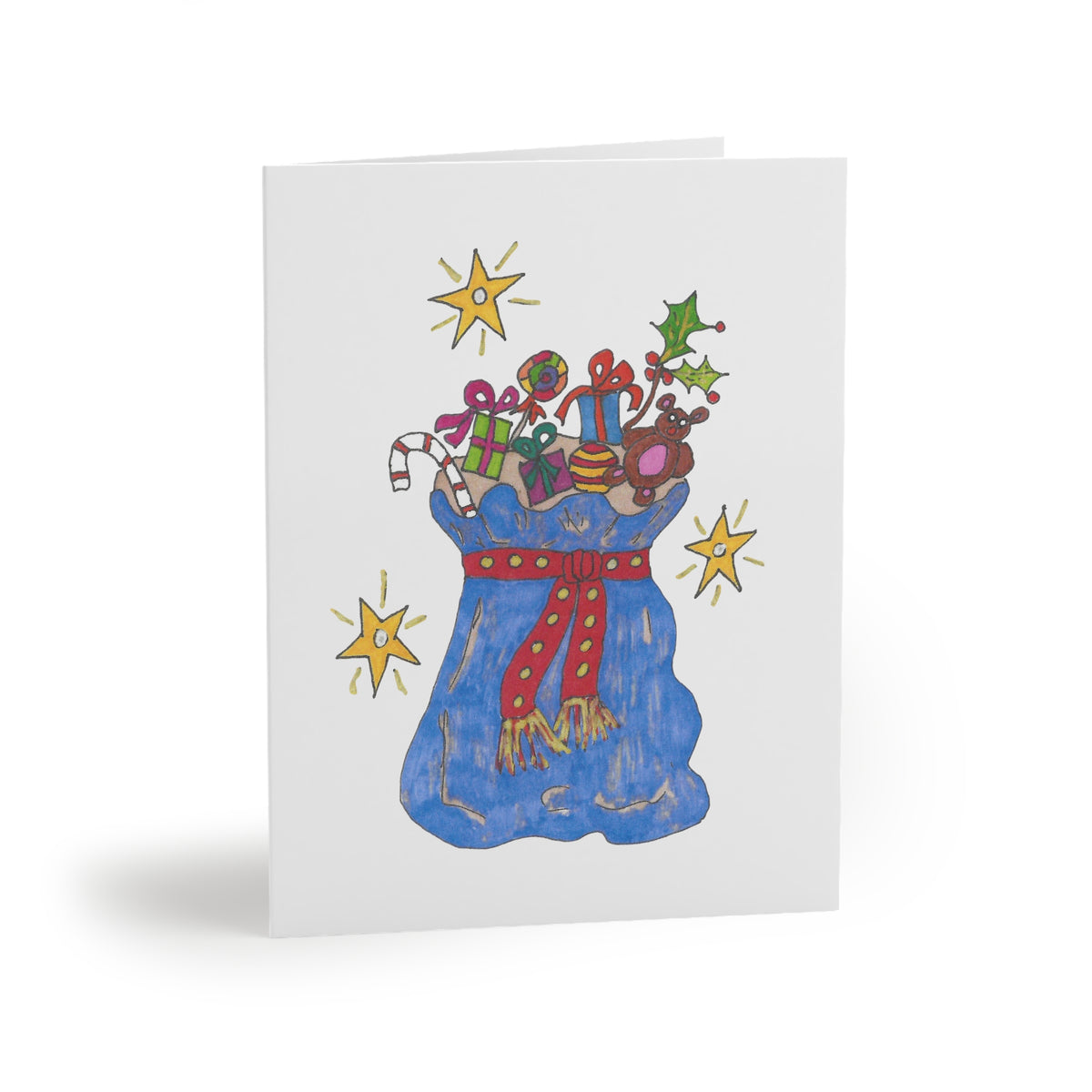 Santa's Bag of Gifts Greeting cards (8, 16, or 24 pcs)
