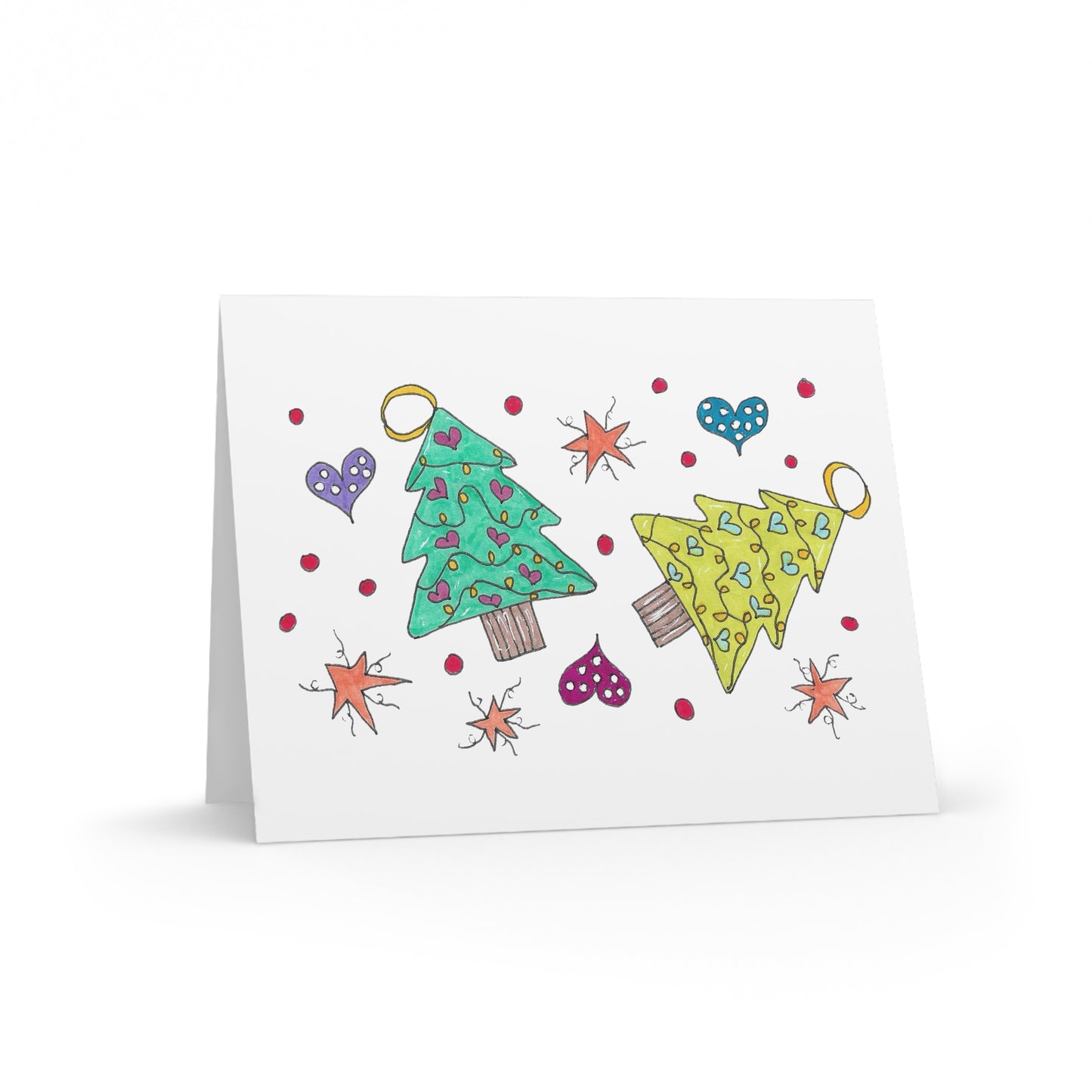 Christmas Tree Ornaments Greeting cards (8, 16, or 24 pcs)