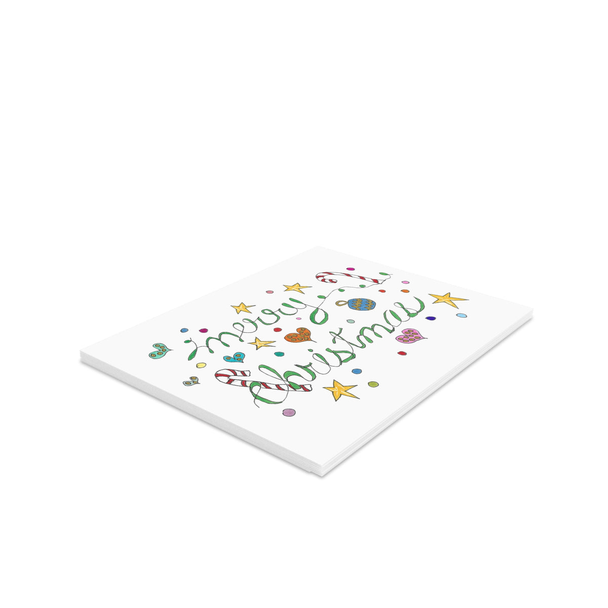 Merry Christmas Greeting cards (8, 16, or 24 pcs)