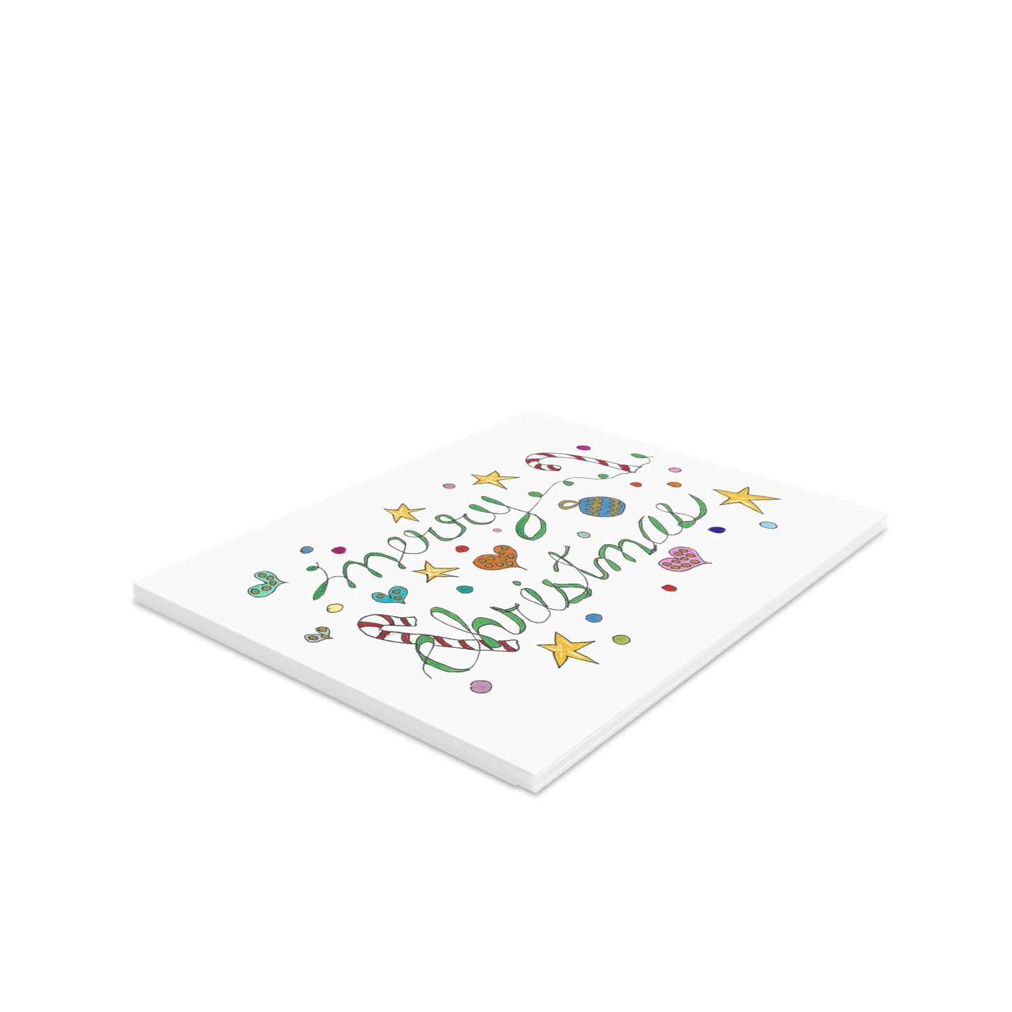 Merry Christmas Greeting cards (8, 16, or 24 pcs)