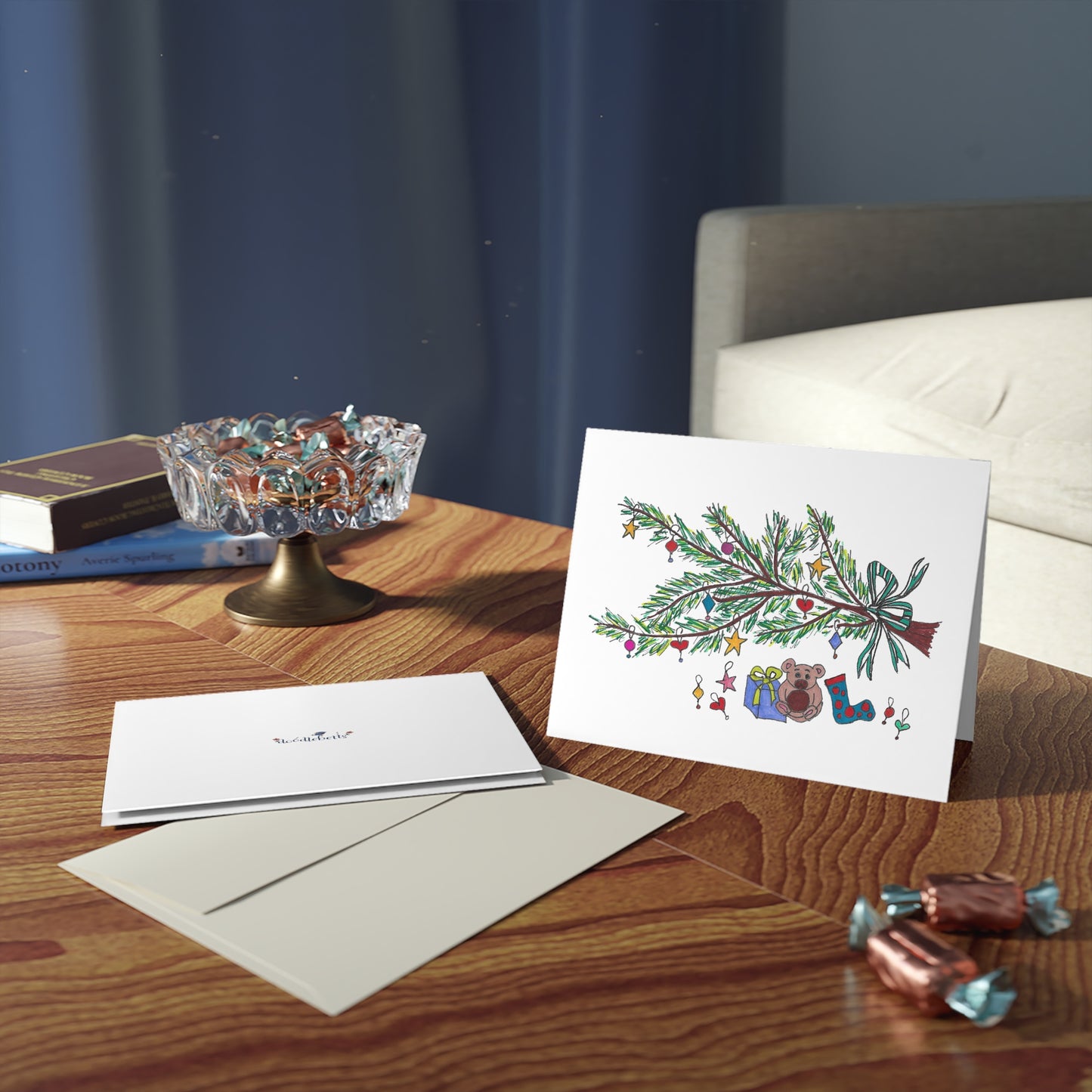 Holiday Swag & Gifts Greeting cards (8, 16, or 24 pcs)