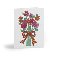Pinks and Orange Wildflower Hand-tie Everyday Cards