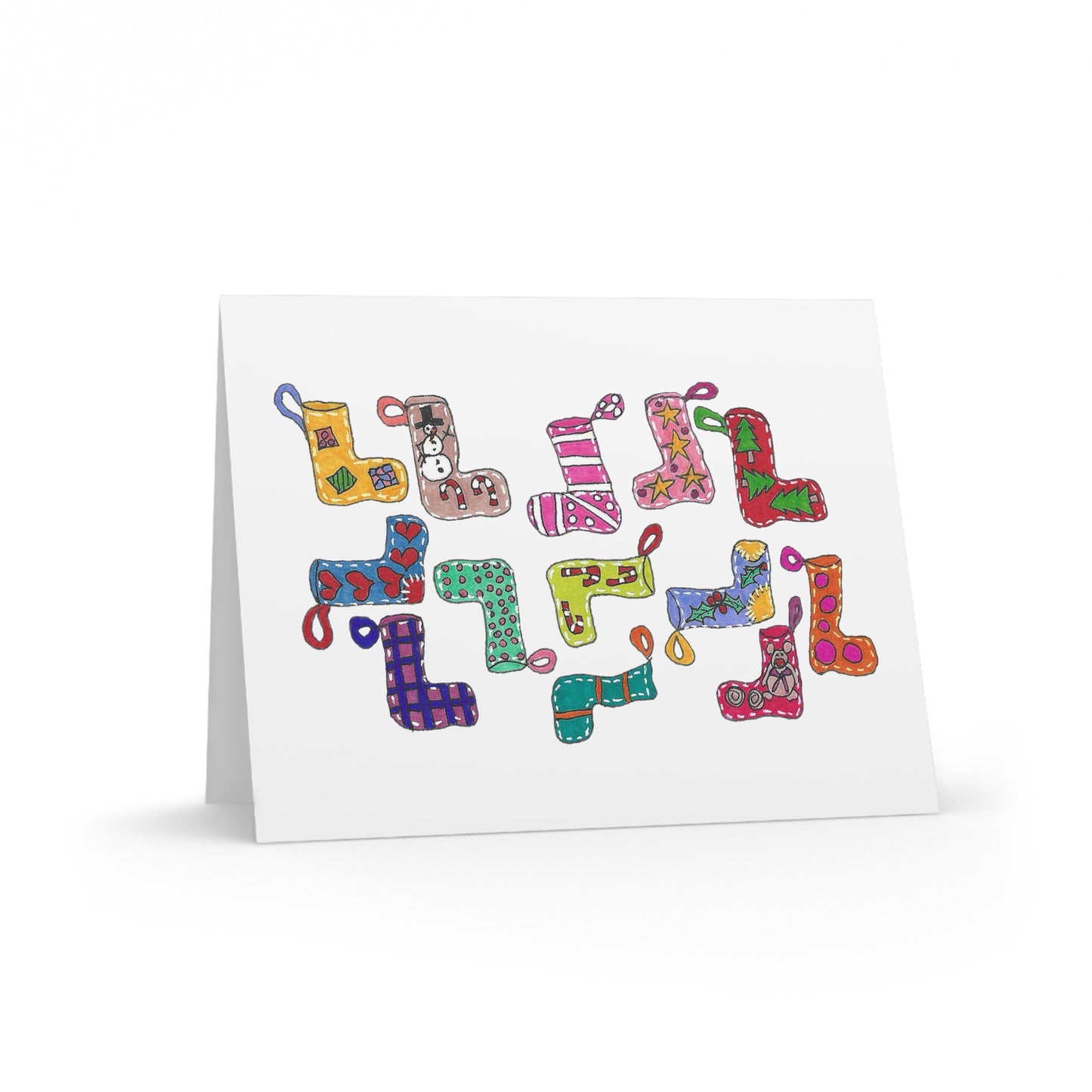 Christmas Stockings Greeting cards (8, 16, or 24 pcs)