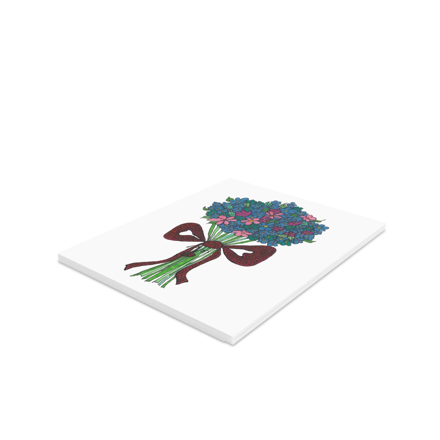Blue Bunch Hand-tie Greeting cards (8, 16, or 24 pcs)
