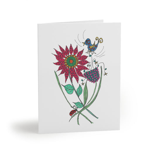 Songbird and Flowers Greeting Cards – Charming Sets