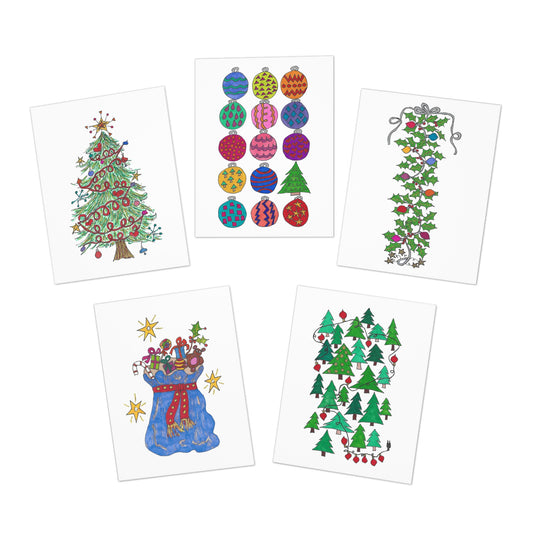 Twinkles & Toys Greeting Card Multipack, 5 Festive Designs