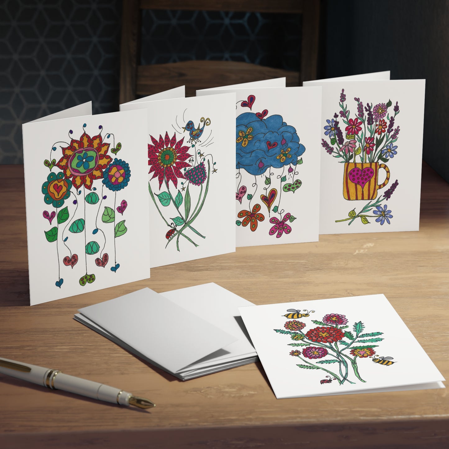 Hummingbird Greeting Card Set, 5 Designs for Every Occasion