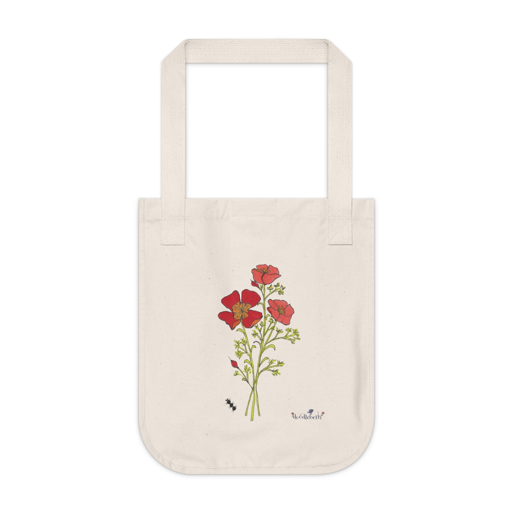 California Poppies Tote Bag – Eco-Friendly Organic Cotton