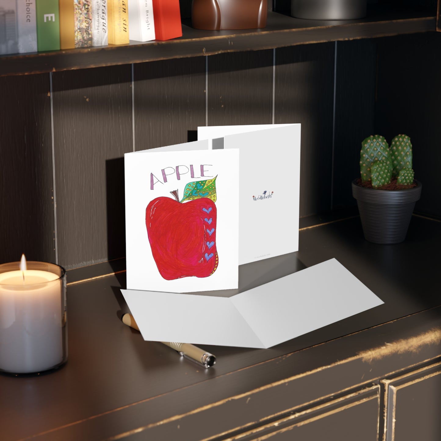 Red Apple Greeting cards (8, 16, or 24 pcs)