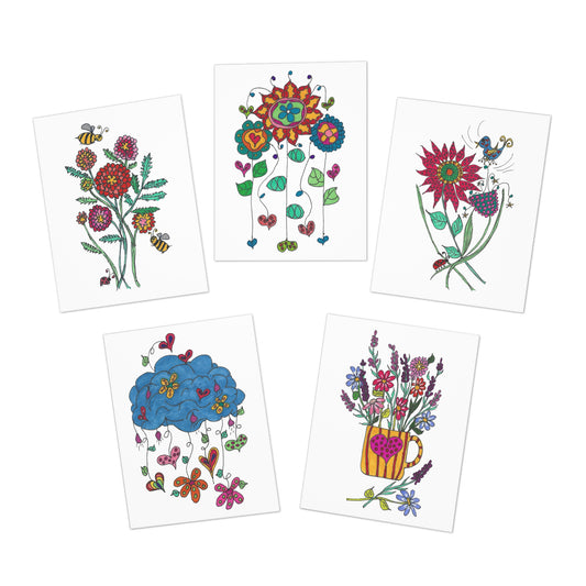 Hummingbird Greeting Cards Set – 5 Unique Designs for Every Occasion