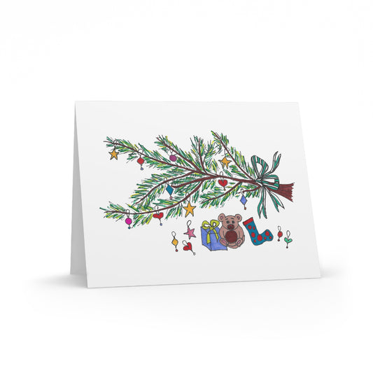 Holiday Swag & Gifts Greeting cards (8, 16, or 24 pcs)
