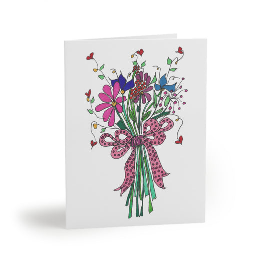 Buy Wildflowers and Hearts Hand-tie Greeting Cards Today