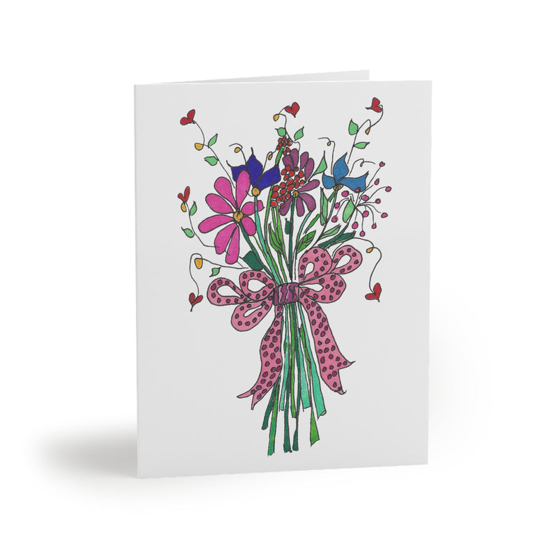 Buy Wildflowers and Hearts Hand-tie Greeting Cards Today