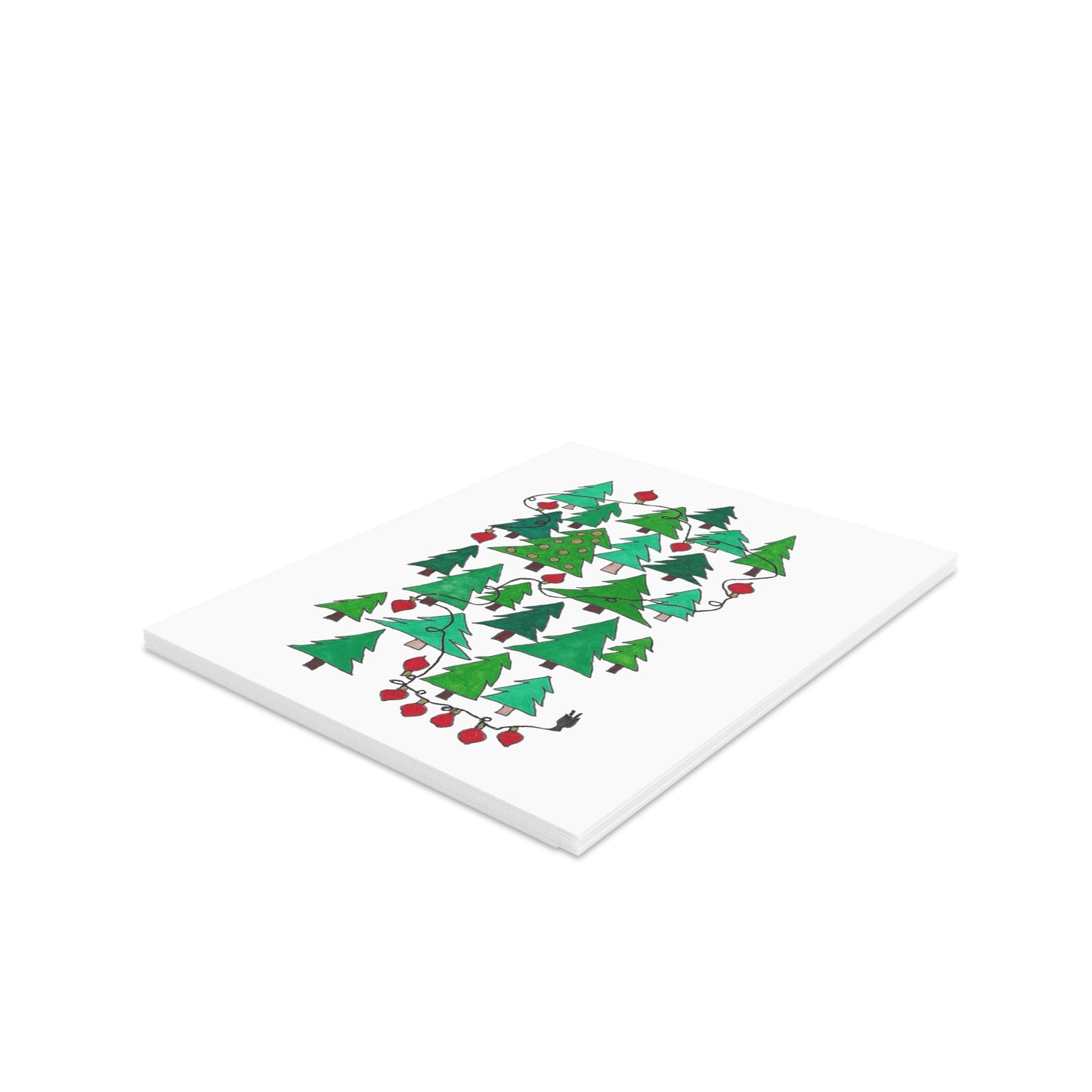 Christmas Tree Farm & Lights Greeting cards (8, 16, or 24 pcs)