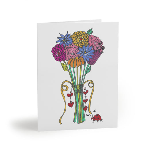 Flowers & Hearts Hand-tie Greeting Cards – Perfect Gift Sets