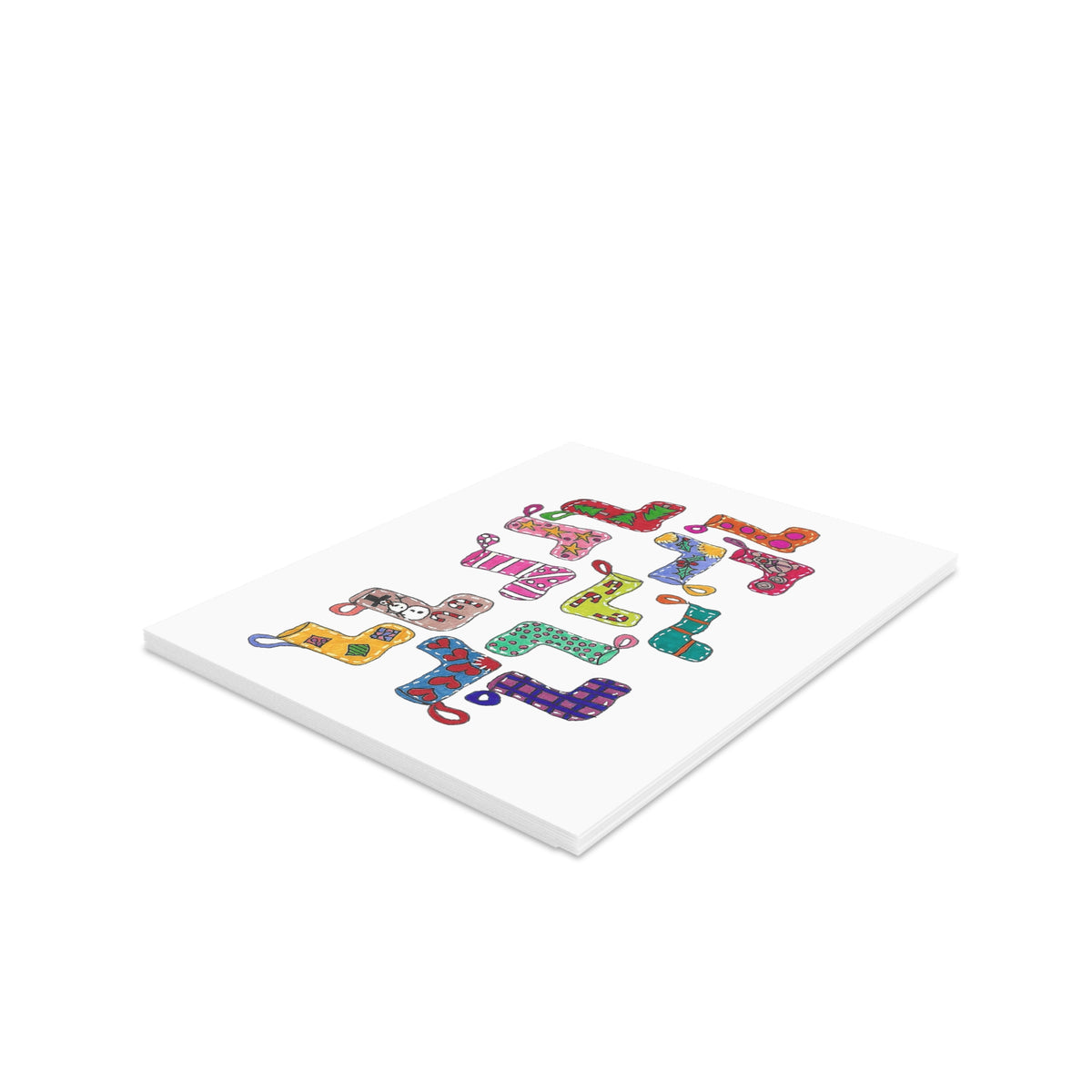 Christmas Stockings Greeting cards (8, 16, or 24 pcs)