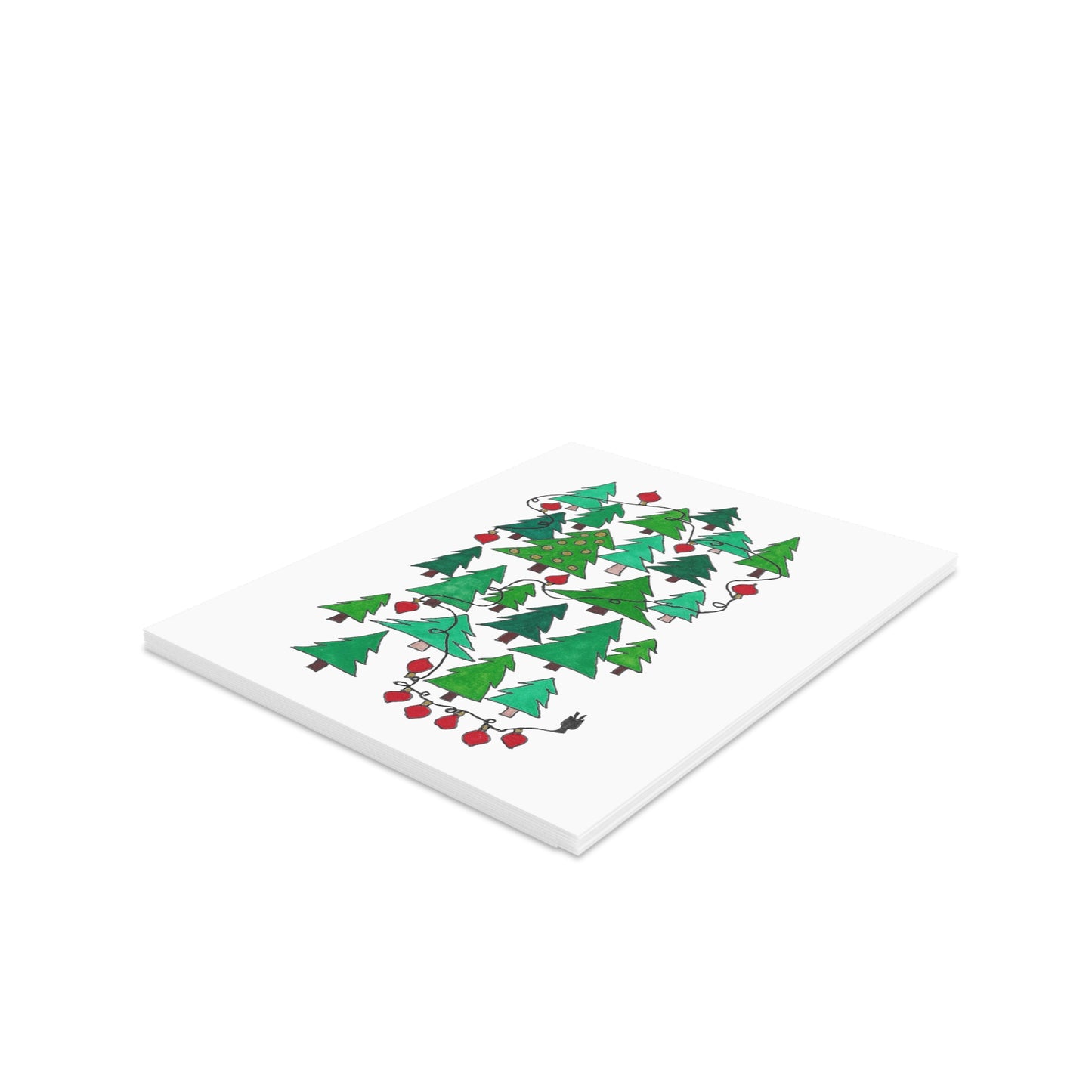 Christmas Tree Farm & Lights Greeting cards (8, 16, or 24 pcs)
