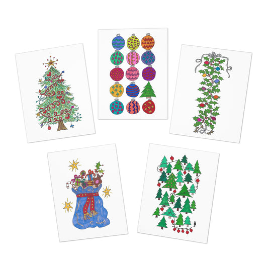 Twinkles & Toys Greeting Card Multipack, 5 Festive Designs
