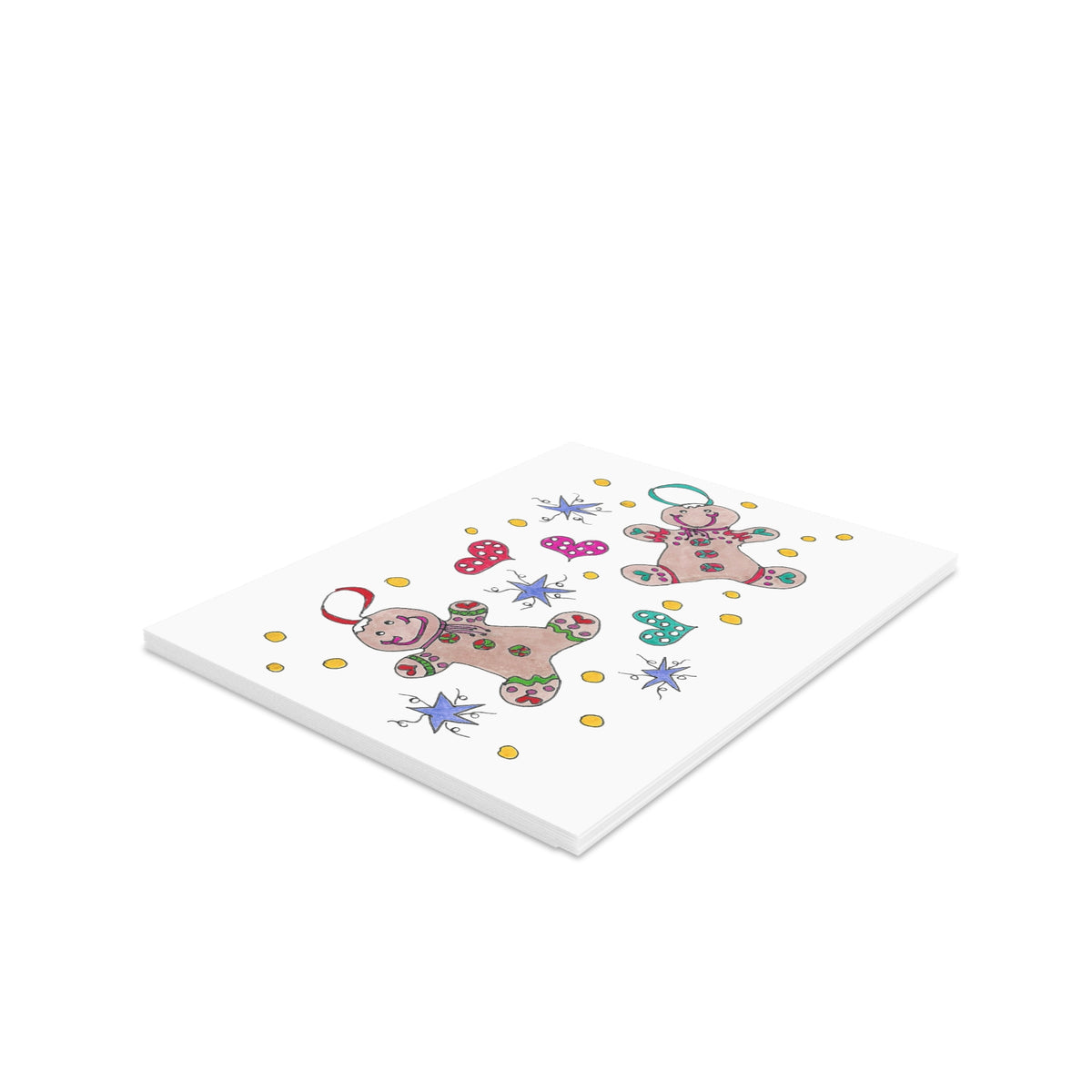 Gingerbread Ornaments Greeting cards (8, 16, or 24 pcs)