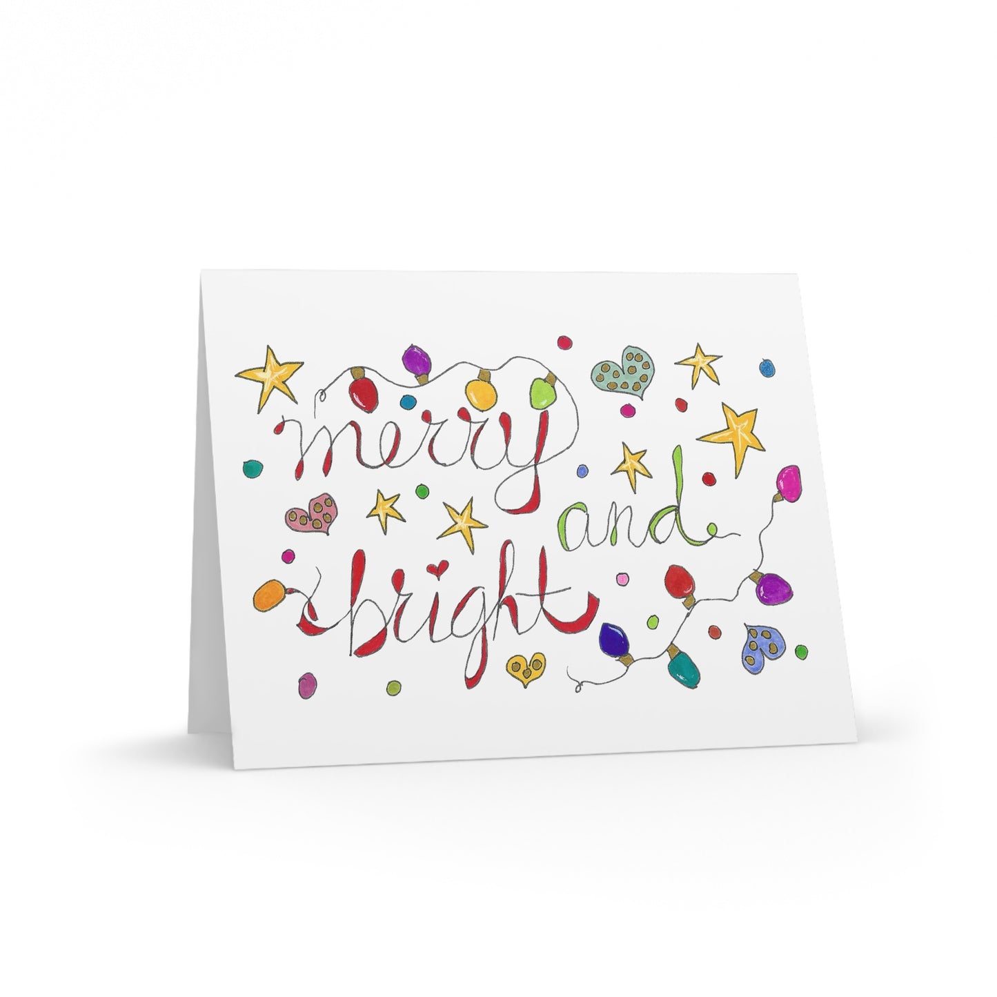 Merry and Bright Greeting cards (8, 16, or 24 pcs)
