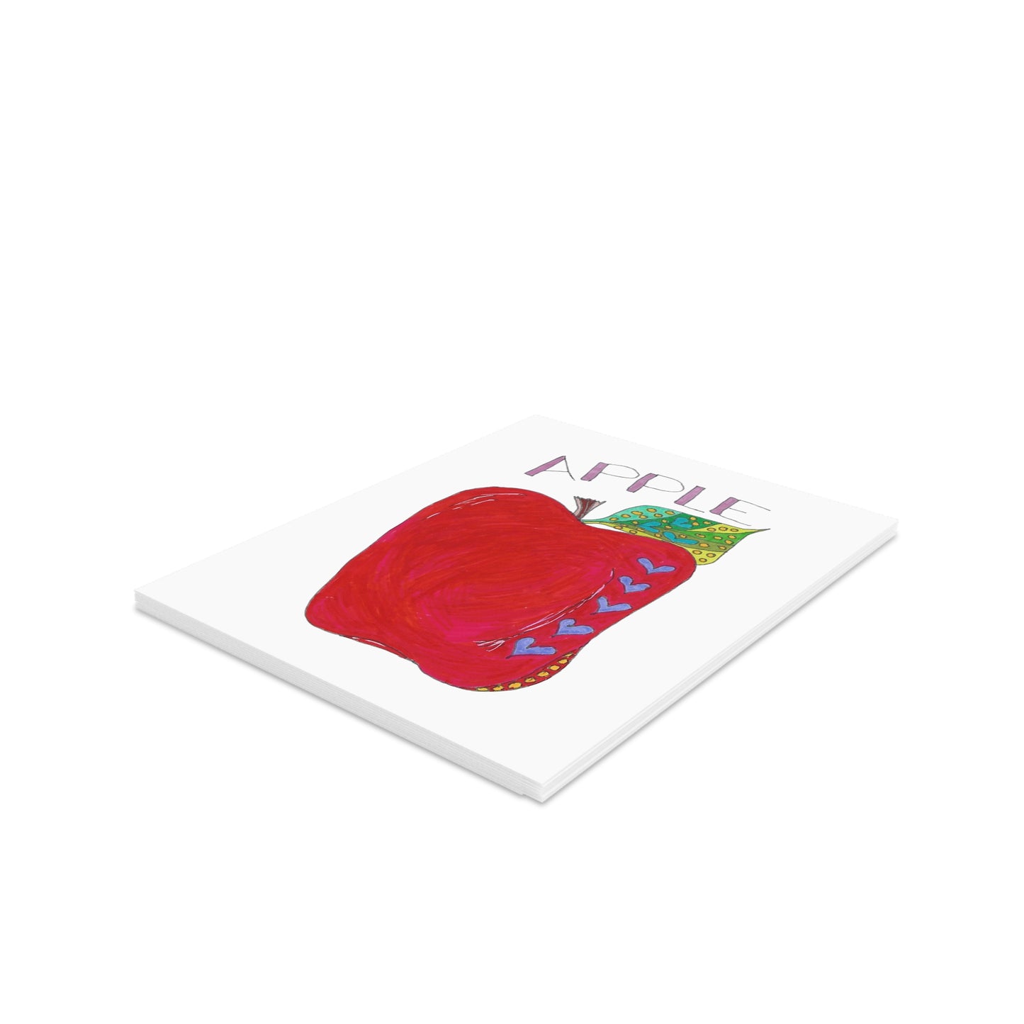 Red Apple Greeting cards (8, 16, or 24 pcs)