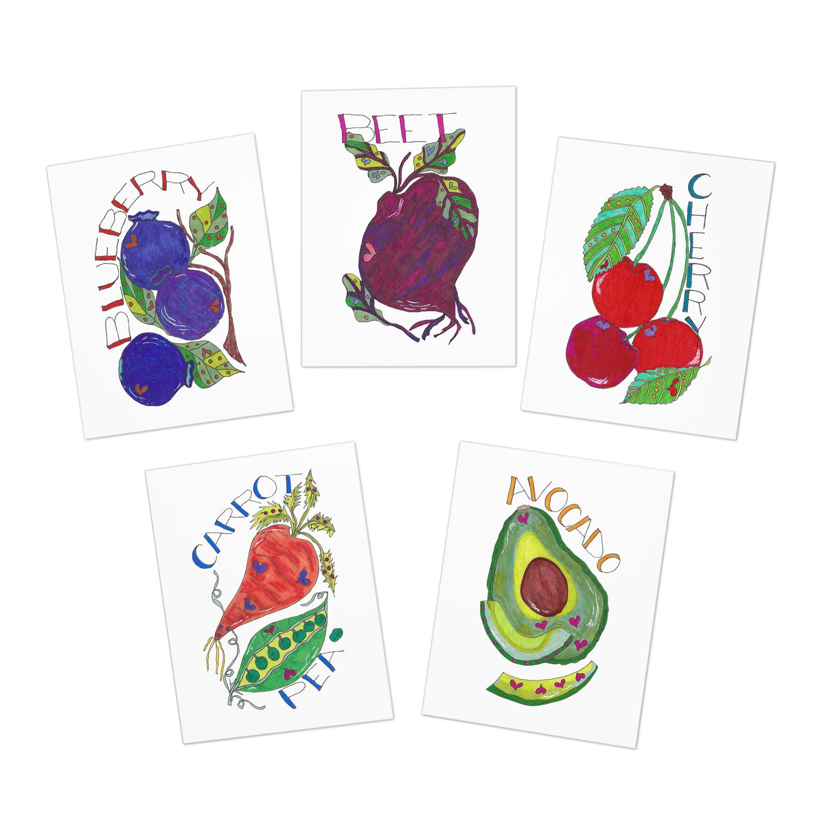 Mixed Produce - Assorted Greeting Card Set