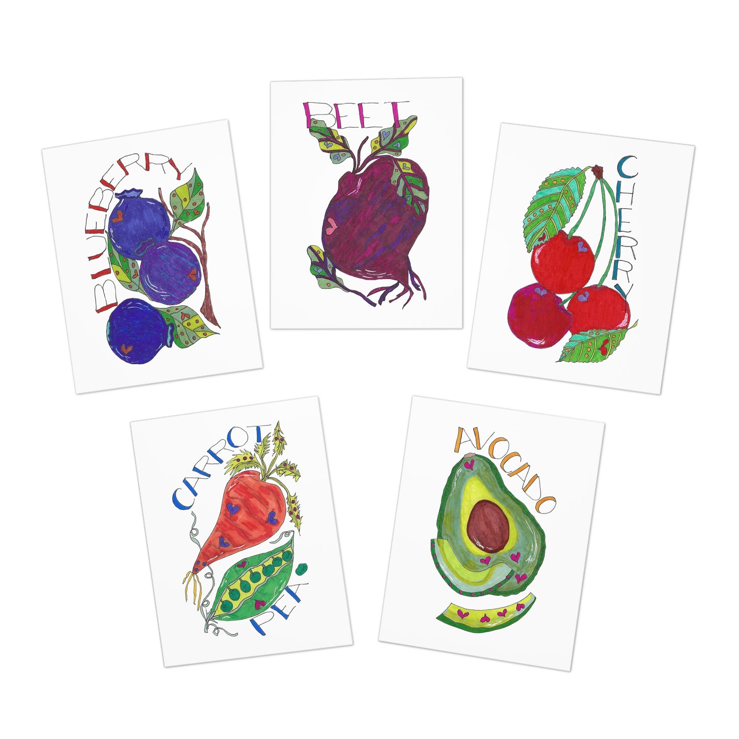 Mixed Produce - Assorted Greeting Card Set