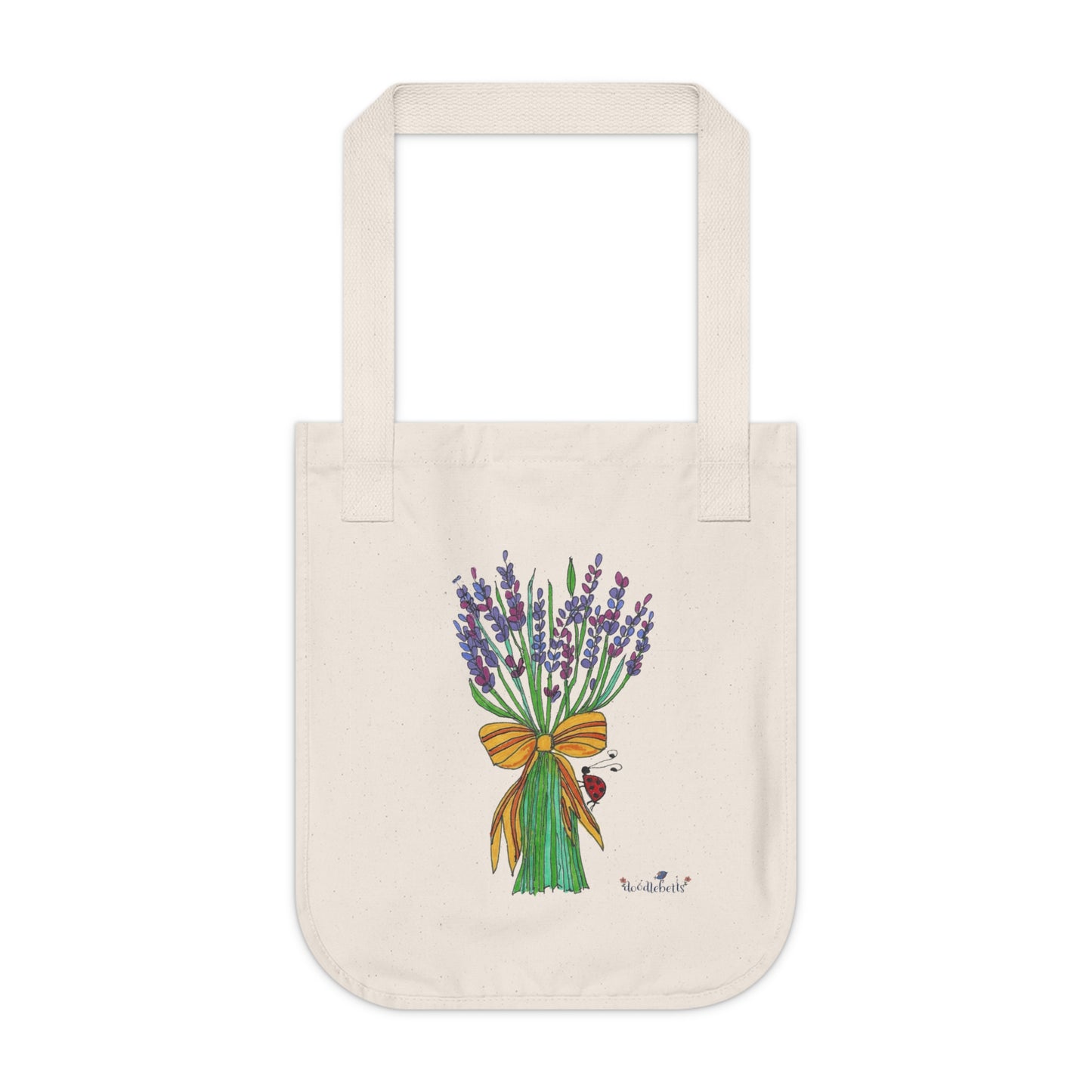Lavender Tote Bag – Eco-Friendly Cotton Hand-Tie
