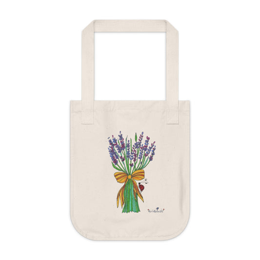 Lavender Tote Bag – Eco-Friendly Cotton Hand-Tie