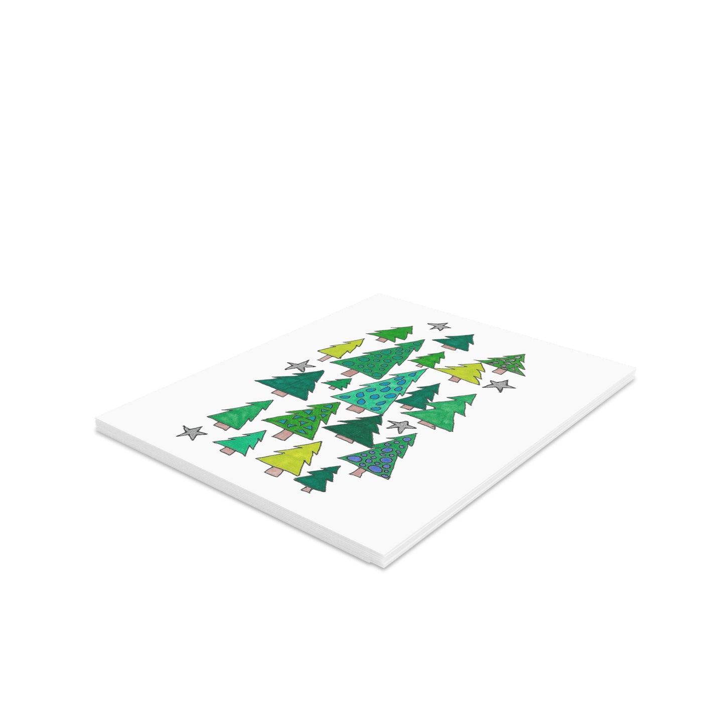 Christmas Tree Farm & Stars Greeting cards (8, 16, or 24 pcs)