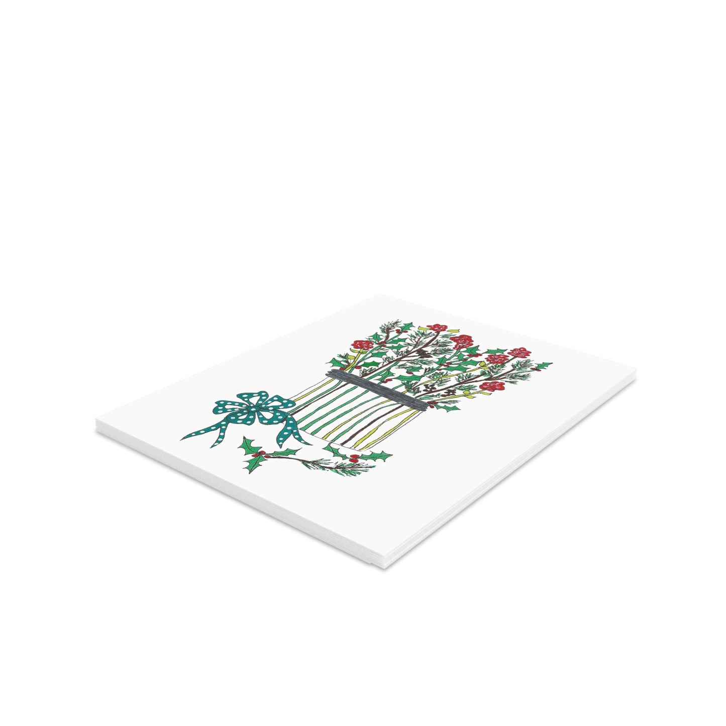 Jar of Holly & Pine Greeting cards (8, 16, or 24 pcs)