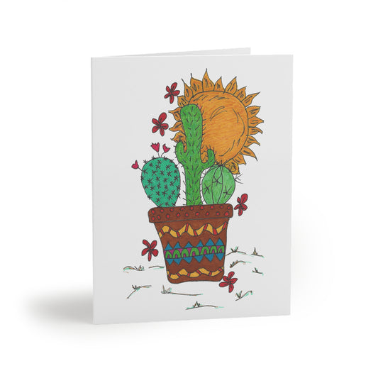 Sun on Cactus Greeting cards (8, 16, or 24 pcs)