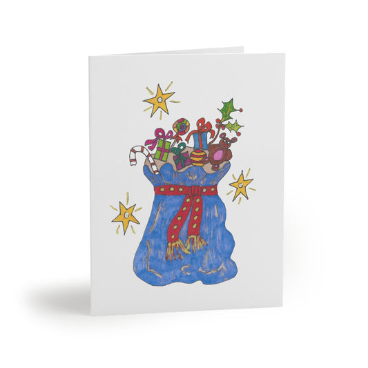 Santa's Bag of Gifts Greeting cards (8, 16, or 24 pcs)
