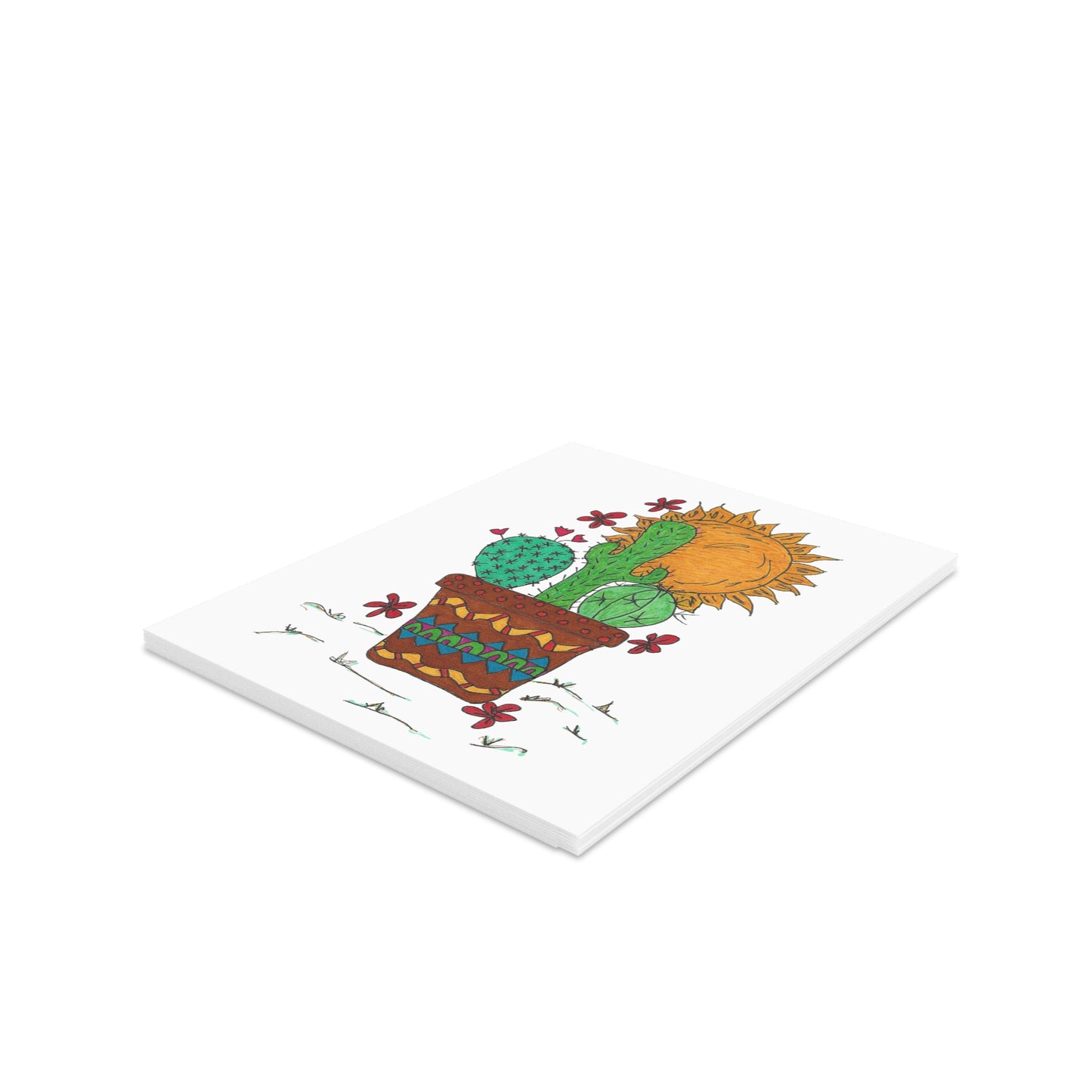 Sun on Cactus Greeting cards (8, 16, or 24 pcs)