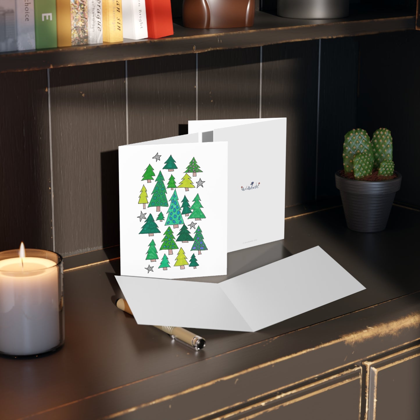 Christmas Tree Farm & Stars Greeting cards (8, 16, or 24 pcs)