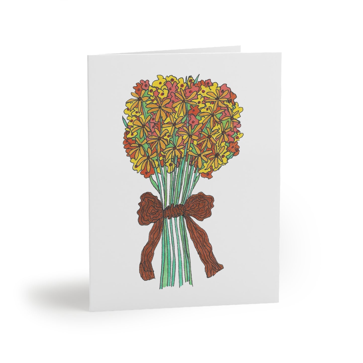 Yellow Bunch Hand-tie Greeting cards (8, 16, or 24 pcs)