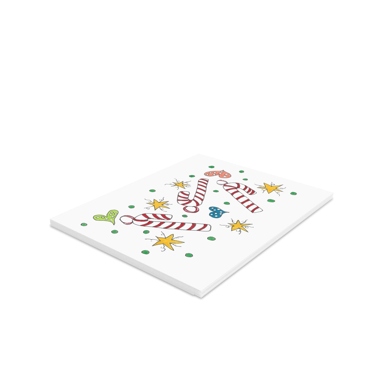 Candy Cane Ornaments Greeting cards (8, 16, or 24 pcs)