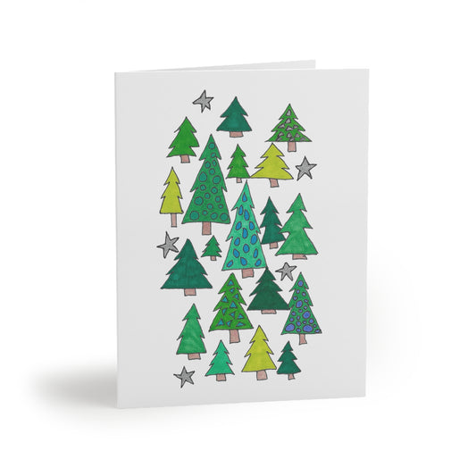 Christmas Tree Farm & Stars Greeting cards (8, 16, or 24 pcs)