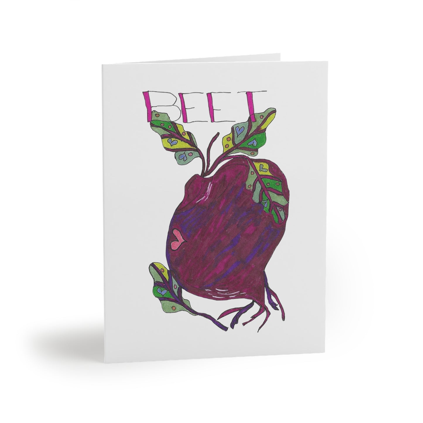 Beet Greeting Cards – Illustrated Beetroot Note Cards (Sets of 8/16/24)