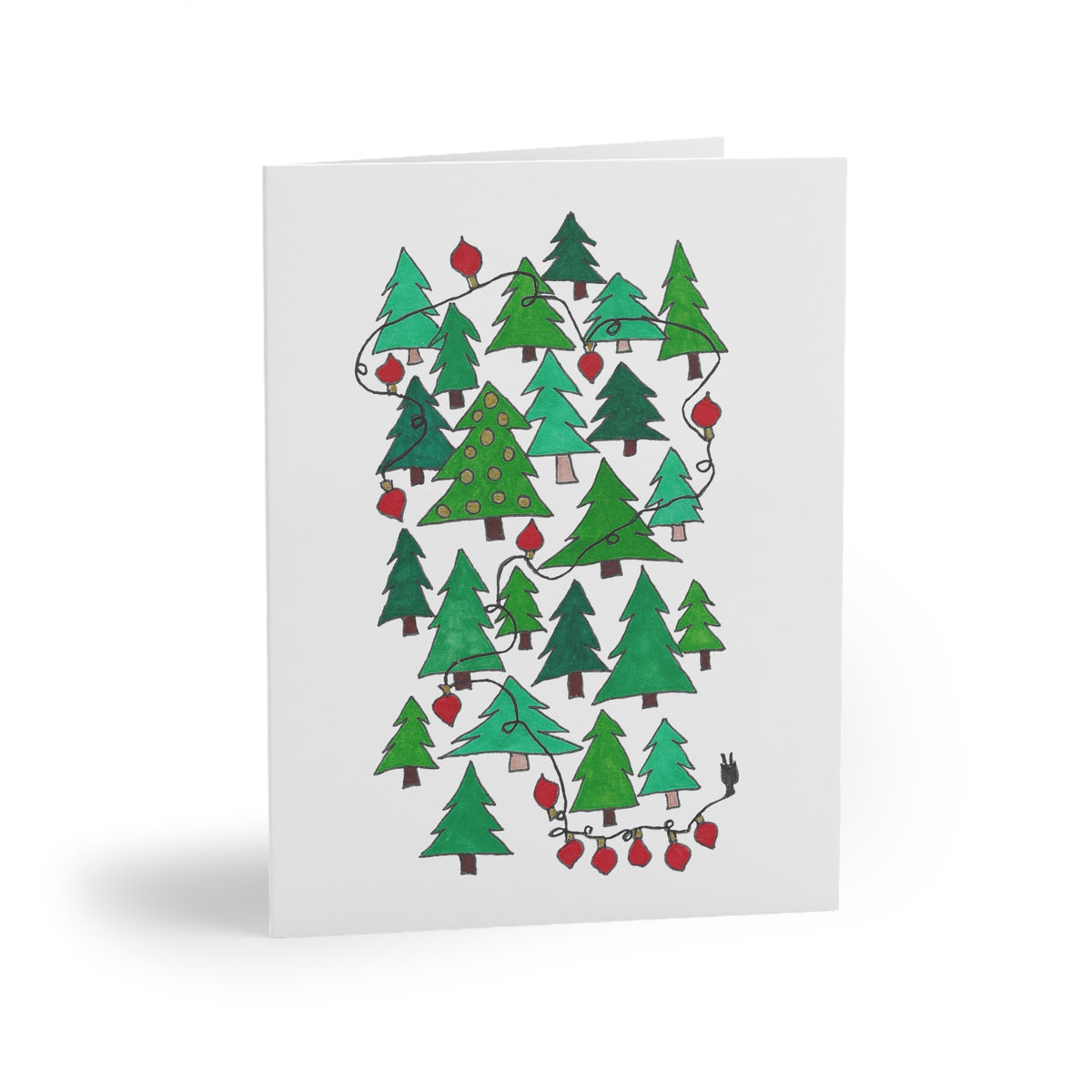 Christmas Tree Farm & Lights Greeting cards (8, 16, or 24 pcs)