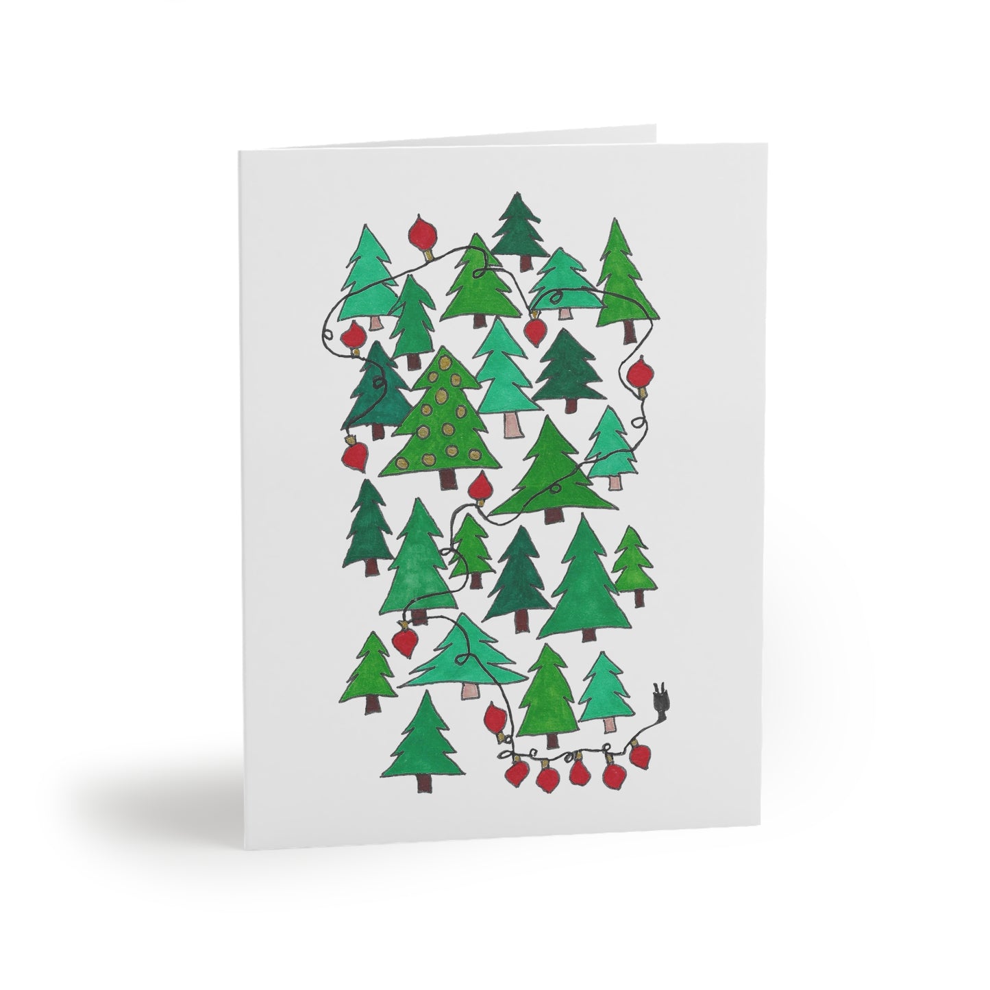 Christmas Tree Farm & Lights Greeting cards (8, 16, or 24 pcs)